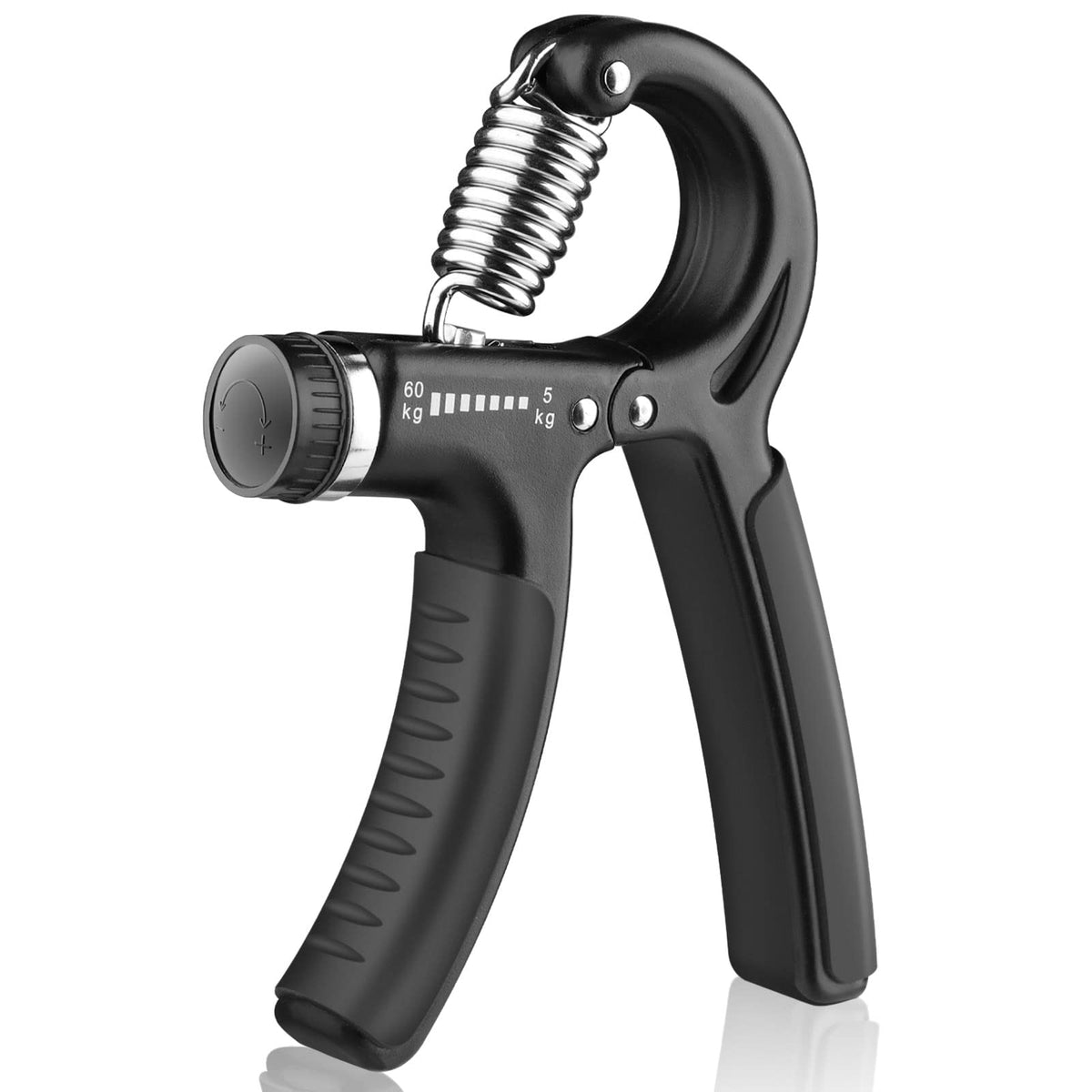 Single - AIXPI Hand Grip Strengthener, Grip Strength Trainer with Adjustable Resistance 11-132 Lbs (5-60kg), Forearm Strengthener, Hand Exerciser for Grip Strength, Muscle Building and Injury Recover