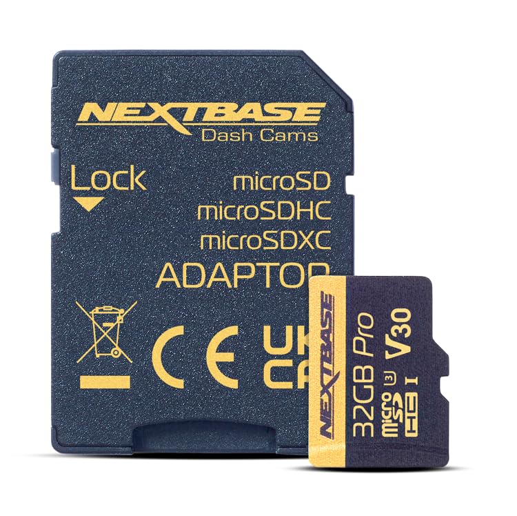 Nextbase 32GB U3 Micro SD Card - Includes Micro SD to SD Adapter - Ultra High Speed Memory Card Compatible with Series 1 and 2 Nextbase Dash Cam Range - Dash Camera Accessories