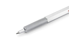 rOtring 600 Ballpoint Pen   Medium Point   Black Ink   Silver Metal Barrel with Non-Slip Knurled Grip   Refillable