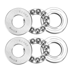 sourcing map 51202 Thrust Ball Bearings 15mm x 32mm x 12mm Chrome Steel ABEC3 Single Row Roller 2pcs