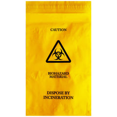 25 Pack - RE-GEN Bio-Hazard Clinical Medical Waste Disposal Yellow Sack Bags Small - 195mm x 310mm