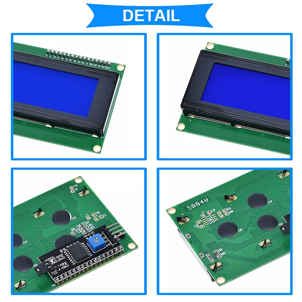 Youmile IIC/I2C/TWI Serial 2004 20x4 LCD Module Shield Display Blue Backlight for Arduino UNO