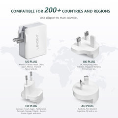 Lencent USB Charger Plug, 4-Port USB Universal Travel Adaptor Plug, 22W/5V 4.4A Wall Charger Worldwide Travel Charger Adapter for iPhone, iPad, Android, Tablets and More