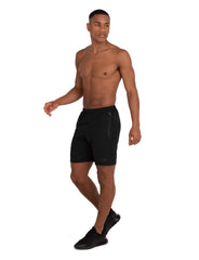 TCA Elite Tech Lightweight Mens Running Shorts Men Gym Shorts with Zip Pockets - Black Stealth, XL