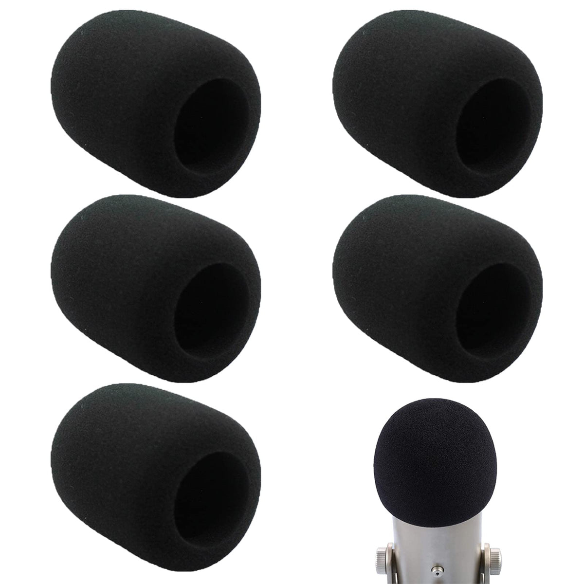 KWQINX 5 Pack Foam Microphone Cover Handheld Microphone Windscreen microphone cover microphone covers foam microphone windscreen