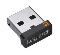 Logitech USB Unifying Receiver, 2.4 GHz Wireless Technology, USB Plug Compatible with all Logitech Unifying Devices like Wireless Mouse and Keyboard, PC / Mac / Laptop - Black