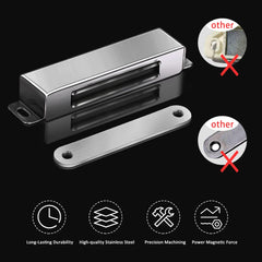 Onarway Magnetic Door Catch 30KG Pull Strong Magnet Cabinet Latches Magnetic Hardware Stainless Steel Chrome Door Closer for Bathroom Kitchen Sliding Door Window Cupboard (60lbs Strength 2 Pack)