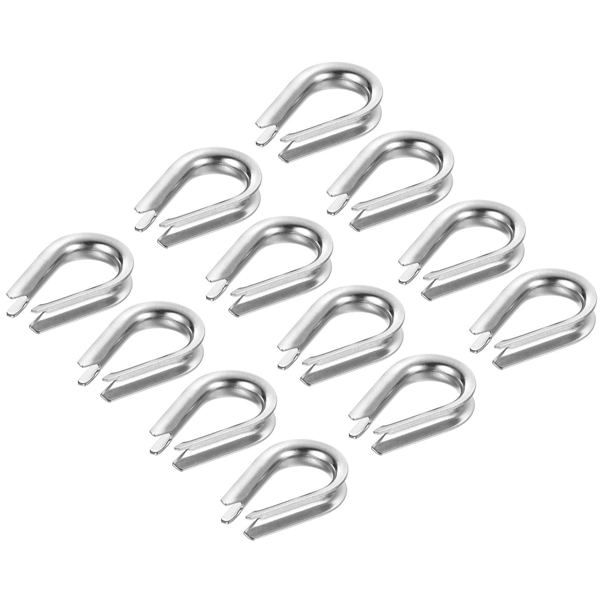 PATIKIL M4 Stainless Steel Thimble, 50 Pack Wire Rope Thimbles for 5/32 inches Diameter Wire Rope Cable Rigging