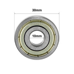 sourcing map 6200ZZ Ball Bearing 10mm x 30mm x 9mm Double Shielded 6200-2Z 80200 Deep Groove Bearings, Carbon Steel (Pack of 4)