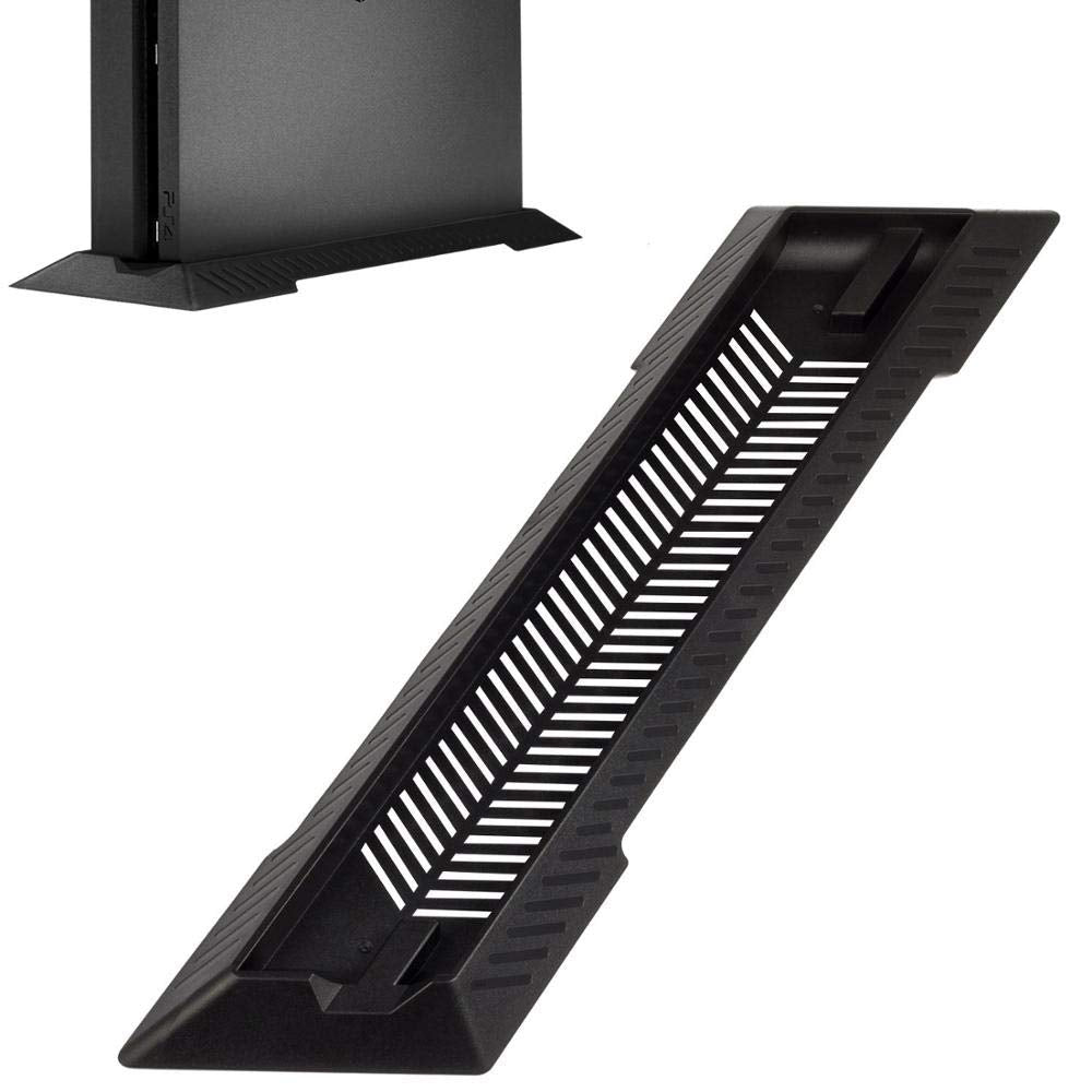 KlsyChry PS4 Slim Stand, PS4 Slim Vertical Stand for Playstation 4 Slim Console Cooling Stand- Black