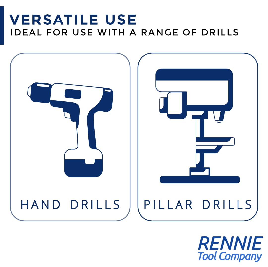 Rennie Tools - Box of 10 x 1.8mm HSS Gold Cobalt Jobber Drill Bit Set For Stainless Steel, Hard Metals, Aluminium, Cast Iron, Copper. Twist Drill Bit Sets Supplied In A Box. 1.8mm Drill Bit Set