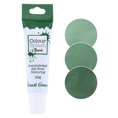 Colour Splash Food Colouring Gel   Forest Green   Highly Concentrated Gels, Easy To Use Squeezy Tubes, Edible Ingredients, Transform Plain Cakes Into Bright, Eye-Catching Creations - Forest Green 25g