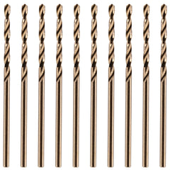 Rennie Tools - Box of 10 x 1.8mm HSS Gold Cobalt Jobber Drill Bit Set For Stainless Steel, Hard Metals, Aluminium, Cast Iron, Copper. Twist Drill Bit Sets Supplied In A Box. 1.8mm Drill Bit Set