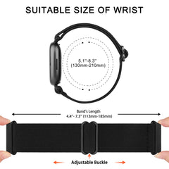 AK Compatible with Fitbit Versa 4 Strap/Fitbit Versa 3 Straps/Fitbit Sense Strap/Sense 2 Strap for Women Men, Soft Elastic Nylon Sport Replacement for Fitbit Versa 4/Versa 3/Sense 2(Starlight)