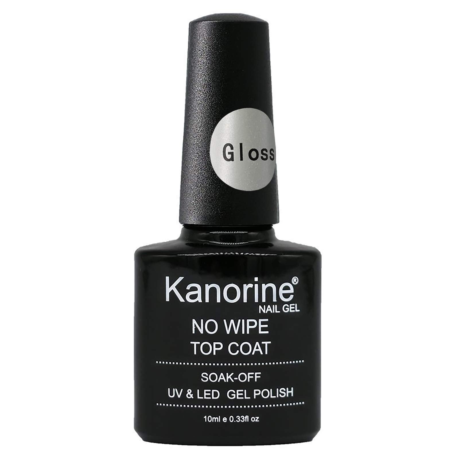 Kanorine Glossy Top Coat Gel Nail Polish UV LED Soak-Off No Wipe Lacquer Manicure Nail Sarlon Art (Gloss Top Coat)