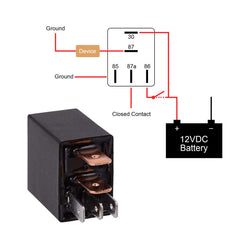 Ehdis 5 Pcs Car Relay 12V 30 AMP 5 Pin, SPDT Multi-Purpose Relay Heavy Duty Standard Relay Kit