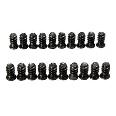 FEVERWORK 20Pcs Computer PC Case Cooling Fan Mount Screws Black For Fans 60mm 80mm 120mm