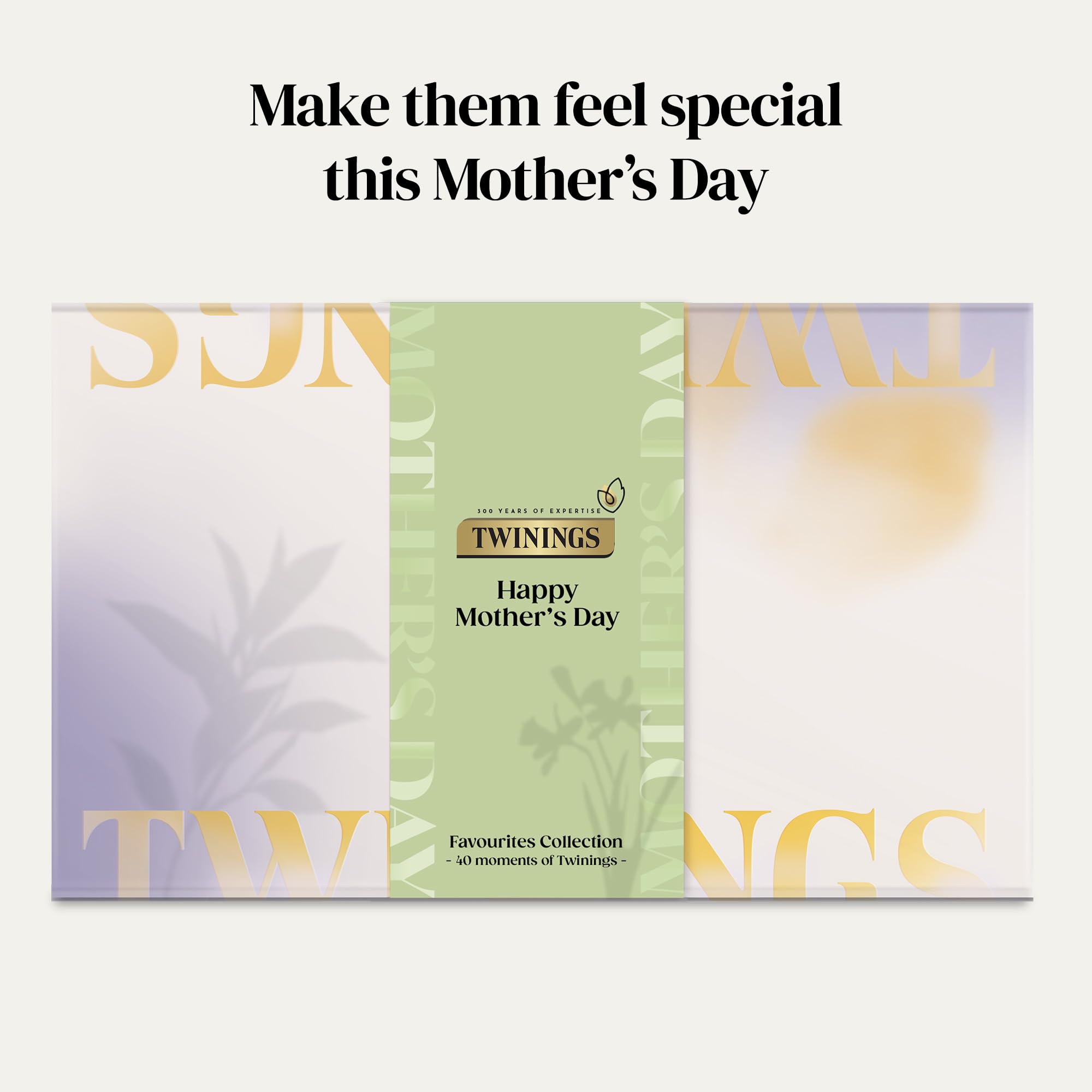 NEW Twinings Mother's Day Favourites Collection Gift Box   Black Tea & Herbal Infusions Selection   8 flavours   40 Recyclable Individually Wrapped Plant-Based Tea Bags