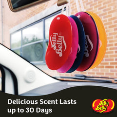 Jelly Belly Car Air Freshener - Licorice 3D Hanging Freshener. Car Scent Lasts Up To 30 Days, Air Freshener Car, Home or Office. Genuine Jelly Belly Car Air Fresheners for Women, Men and Kids