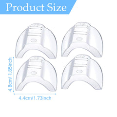 BNXF 2 Pairs Side Shields,Shields Slip on Clear Side Shields,Glasses Side Safety Protection,Safety Glasses Side Shields,Universal Side Shield Safety Glasses for Small to Medium Eyeglasses(Clear)