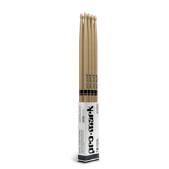 ProMark Drum Sticks - Classic Forward 7A Hickory Drumsticks, Oval Wood Tip, Buy 3 Pairs Get 1 Free