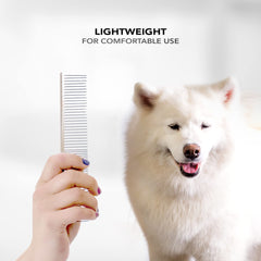 Wahl Metal Pet Comb, Stainless Steel Dog and Cat Comb, Rust Resistant Comb, Grooming Tools for Dogs, Fur Detangling Tool for Pets, Metal Combs for Thick Coats