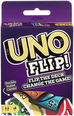 Mattel Games UNO FLIP! Family Card Game for Adults, Teens & Kids, Double-sided Deck with Special Flip Card, 112 Cards, 7 Year Old and Up, ‎GDR44