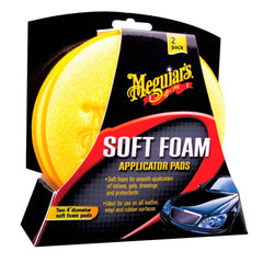 Meguiar's X3070 Soft Foam 4 inches Applicator Pads (2 Pack) for hand applying waxes or tire dressings