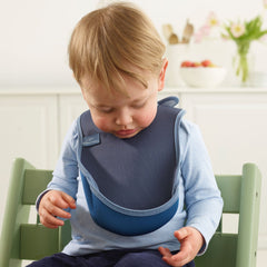 Bibetta Bib - 2x Pack - Premium Neoprene Ultrabib for Comfort - Waterproof baby bibs - Weaning bibs with Crumb Catcher Pocket for Feeding Babies and Toddlers - Roll Up and Machine Washable (Foxes)