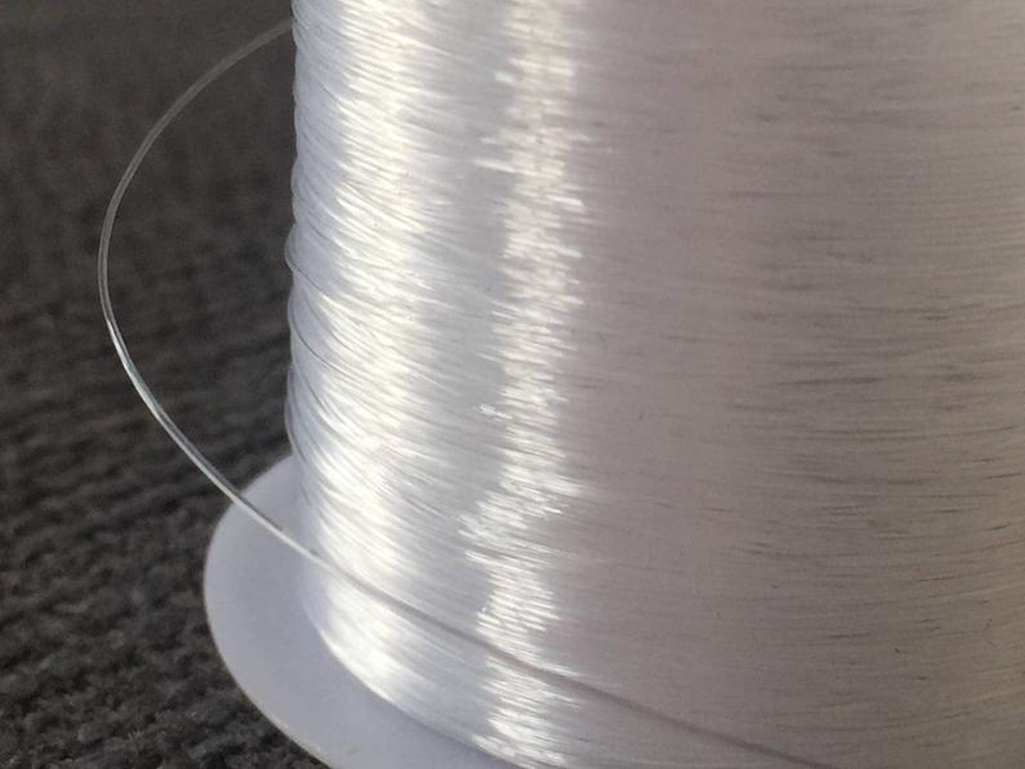 0.25mm Clear Nylon Thread Invisible String Non Stretch Clear Fishing Wire Transparent Plastic Sewing Thread For Hanging Decorations Craft Party Balloon Arch Beading & Jewellery Making - Approx Tensile Strength 2.7kg (0.25mm x 100m - 5 Spools)