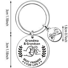 AMZQ Grandma Gifts from Grandson Great Grandma Keyring Grandma Birthday Present Christmas Mother's Day Gifts for Grandma