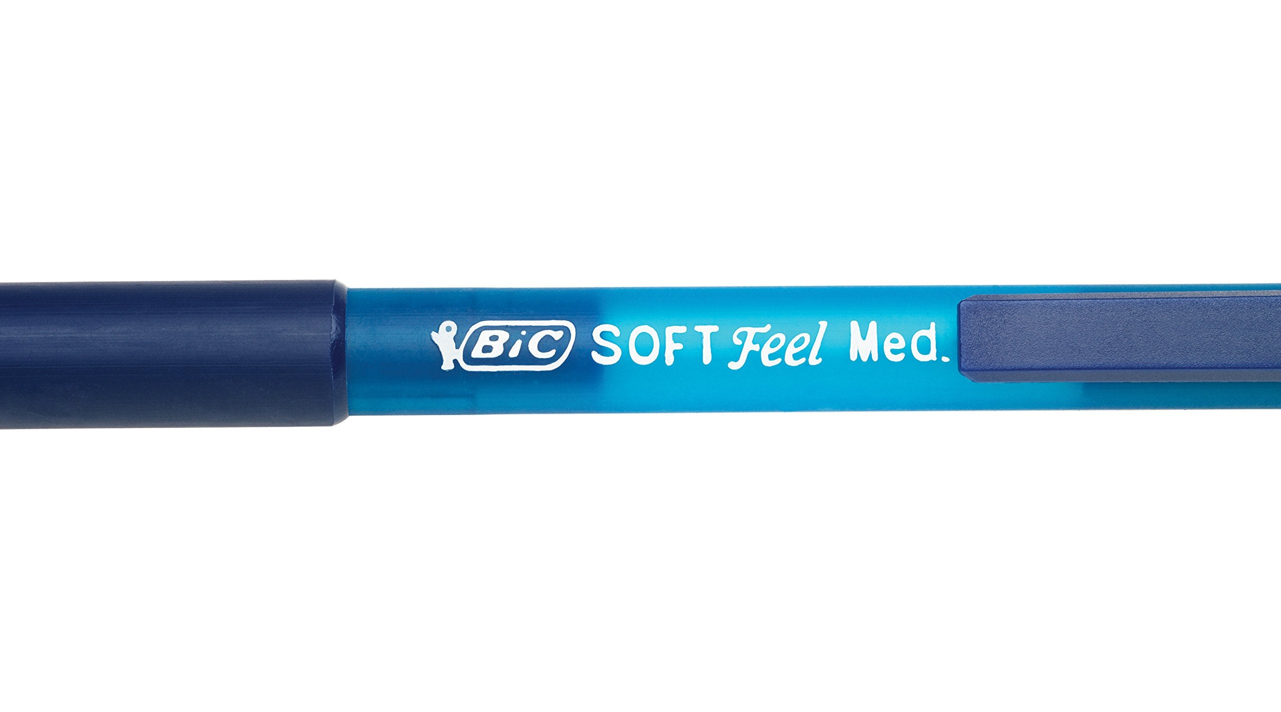 BIC Soft Feel Clic Grip Pen - Blue, Pack of 3