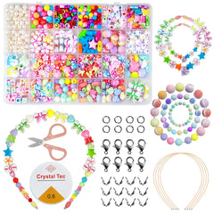 TXBOBECO Children DIY Beads Jewellery Making Kit, Girls Bracelet Making Kits for 4-9 Year Old, 24 Different Types Friendship Bracelets Art Craft Kit for Girls Kids