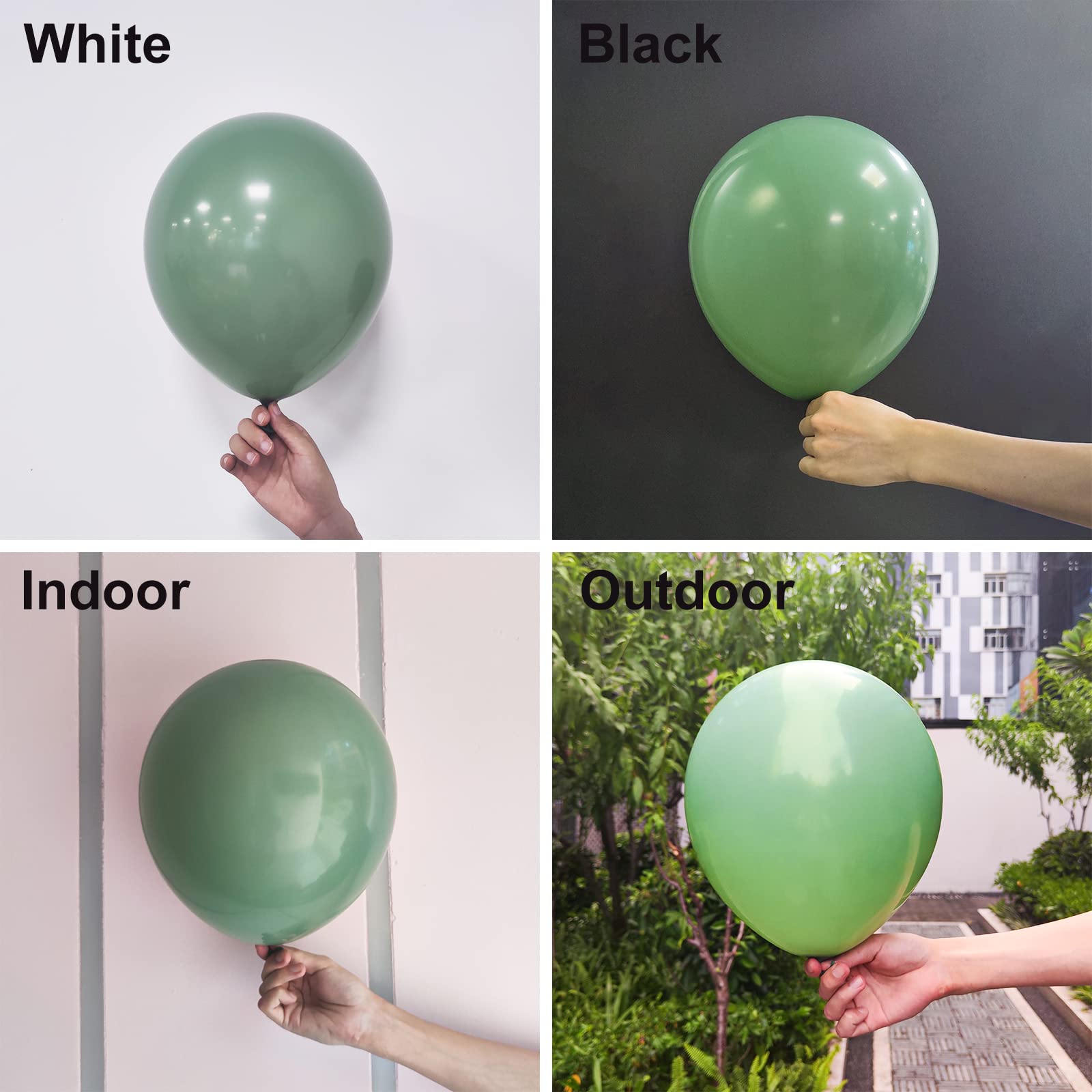 Bealif Sage Green Balloons, 30 Pcs Balloon Pack 12 Inch Plain Avocado Green Balloons, Matte Latex Balloons for Boys Girls Retro Green Jungle Theme Birthday Party Wedding Baby Shower Decoration