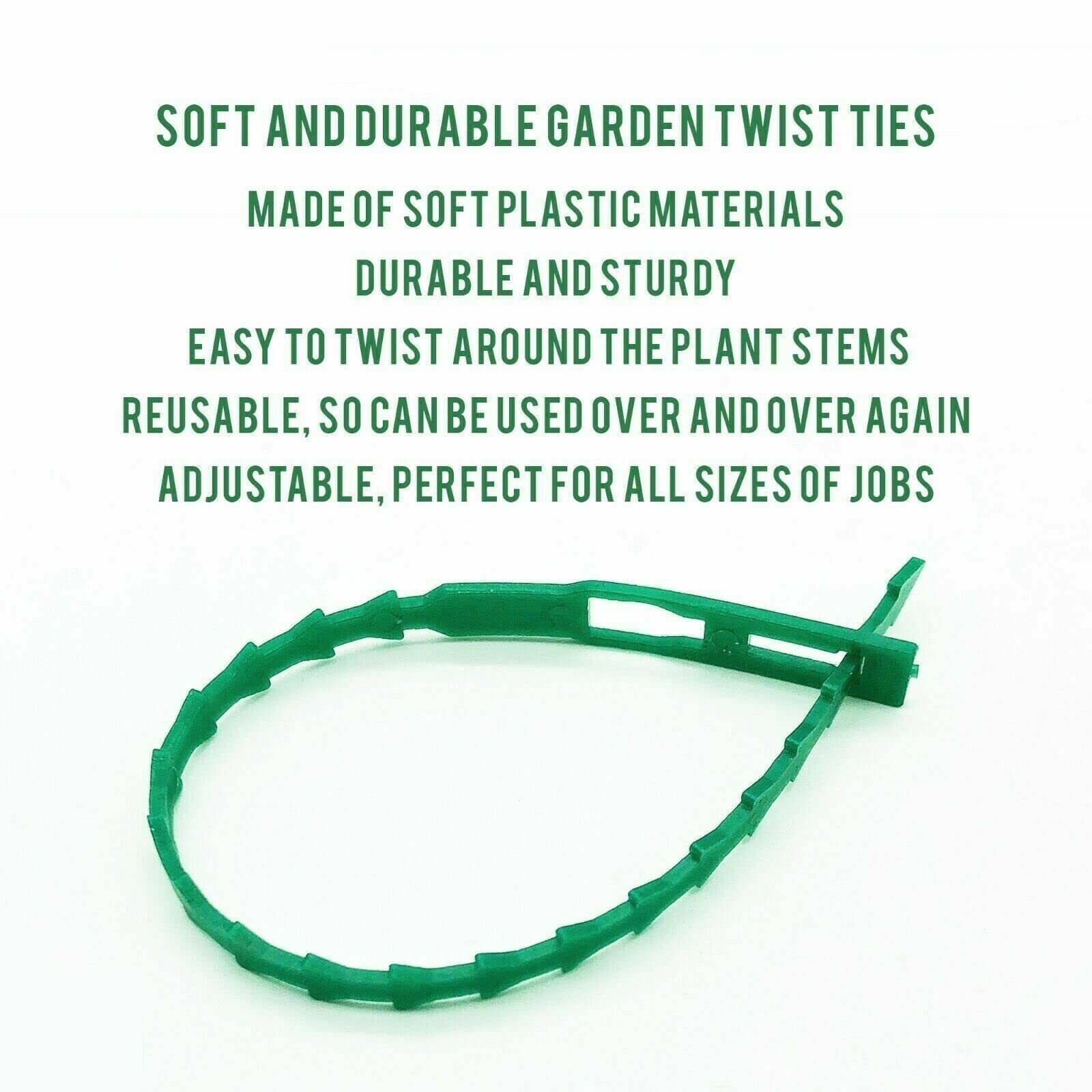 Ferris   Ultra-Strong Garden Plant Ties for Climbing Plants [100pk] Flexible & Reusable Heavy Duty Green Shrub Ties   Multi-Purpose Use on Indoor & Outdoor Garden Plants and Trees