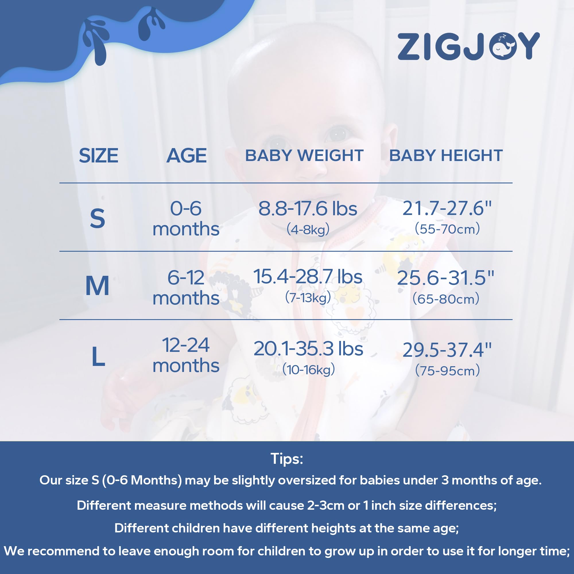 ZIGJOY Baby Sleep Bag Baby Wearable Blanket 100% Cotton Sleeveless Sleeping Sack 0.5 TOG Breathable Toddler Sleeping Bag for 6-12 Months with Double Zipper Sheep