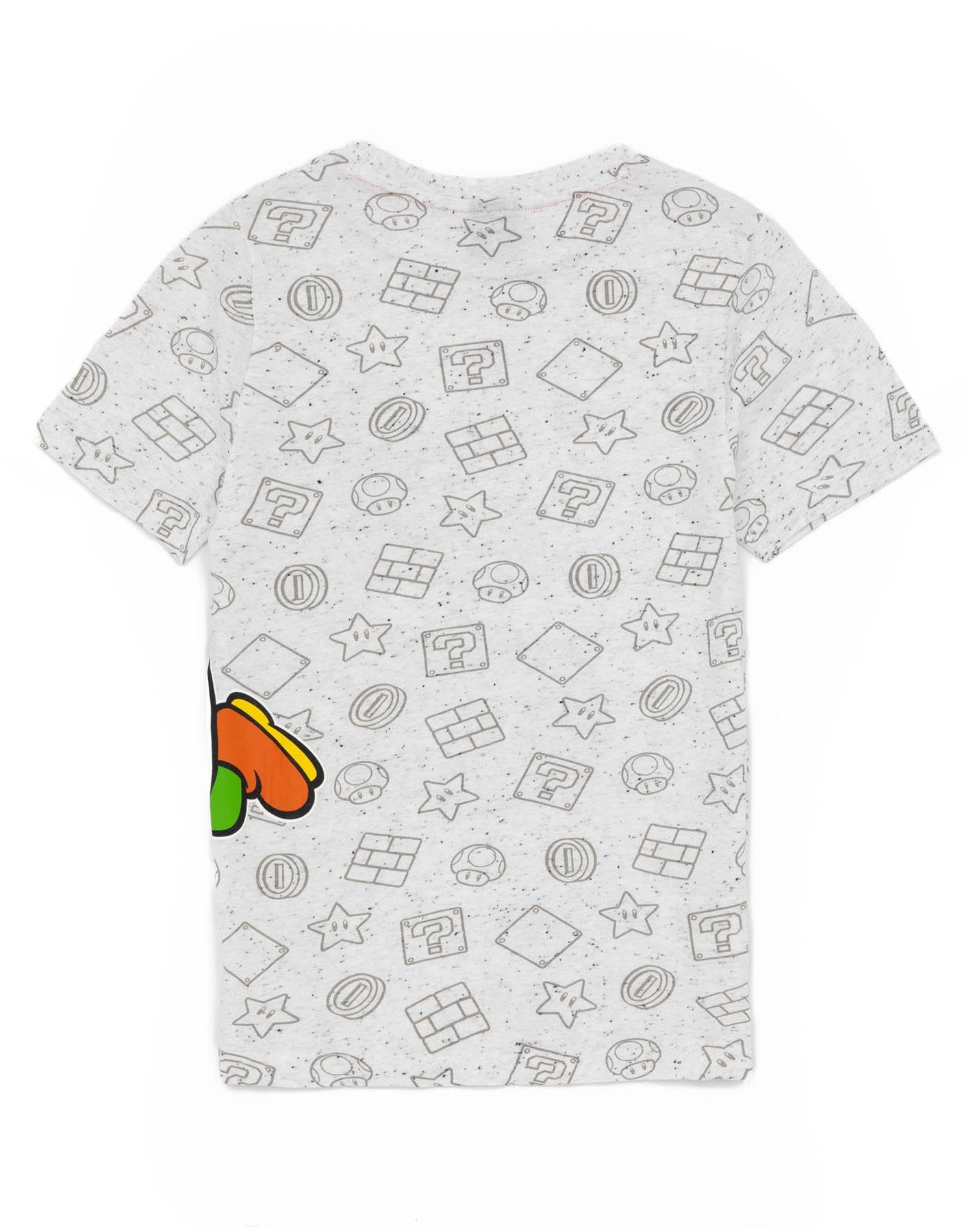 Super Mario Nintendo T-Shirt for Boys   Kids Grey Character Yoshi Top   Gamers Short Sleeve Tee for Birthdays