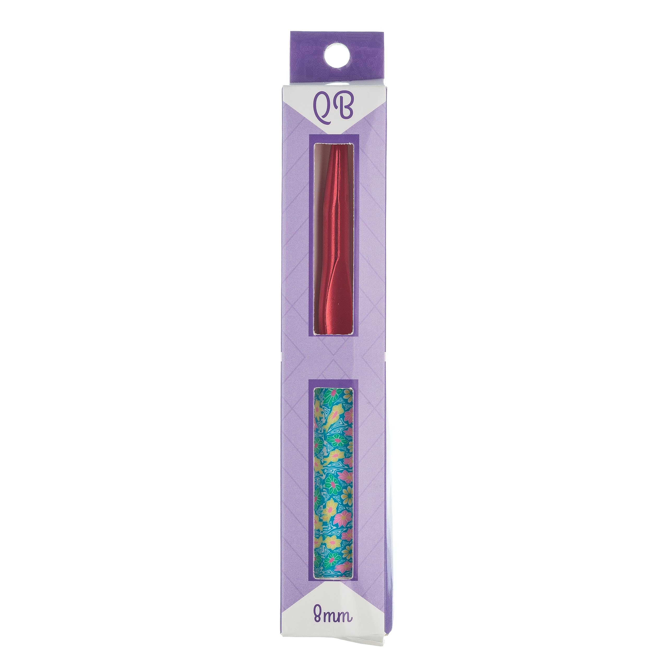 The Quilted Bear Crochet Hooks - Premium Soft Grip Floral Crochet Hooks with Ergonomic Polymer Clay Handle (8.0mm Crochet Hook)