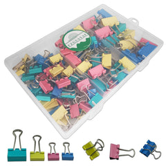 FZGUSYAF 85PCS Foldback Clips 15MM 19MM 25MM Assorted Colours Paper Clamps Binder