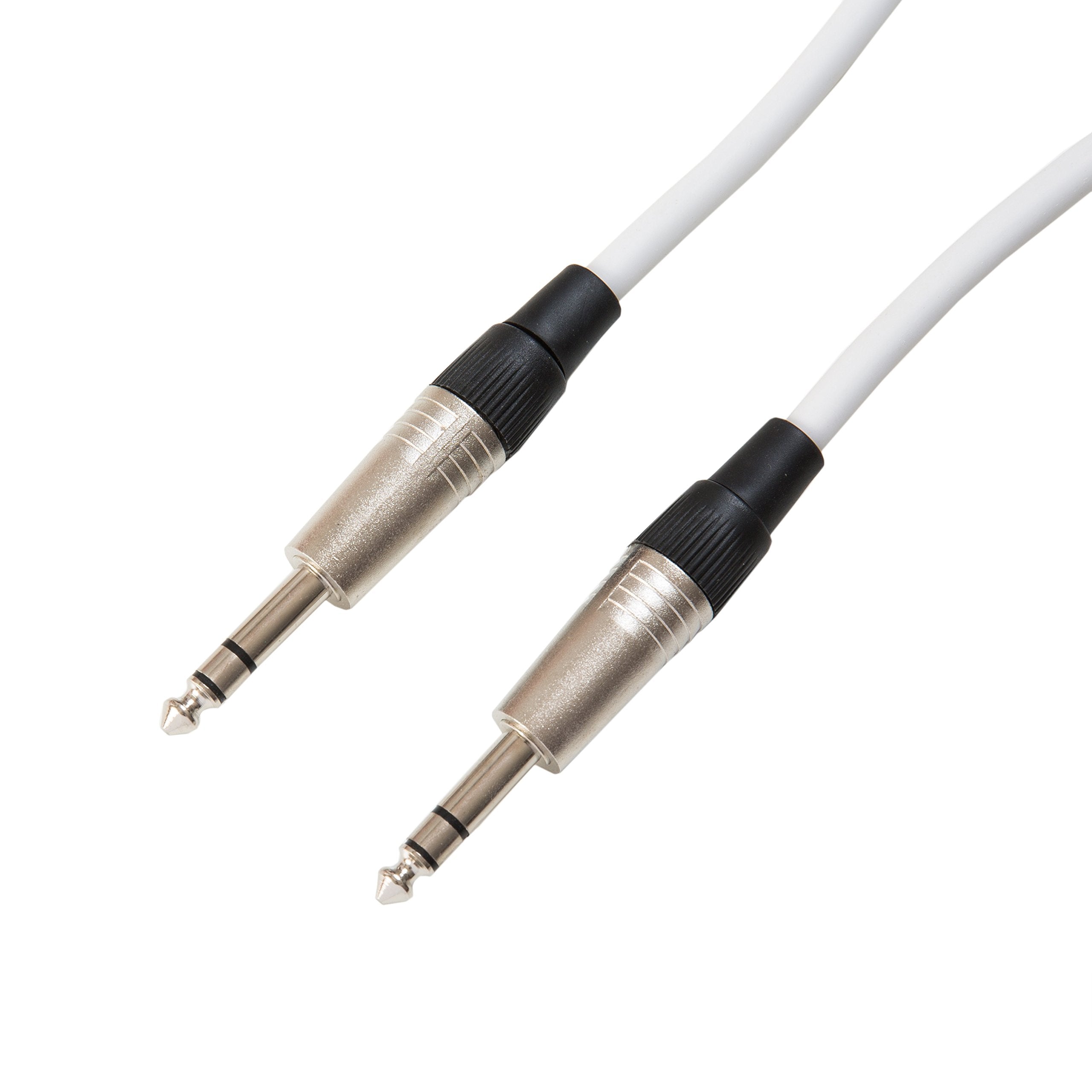 VisioSound 6.35mm 1/4 inches Stereo TRS Jack to TRS Jack Lead/Balanced Signal Audio Patch Cable (3m, White)