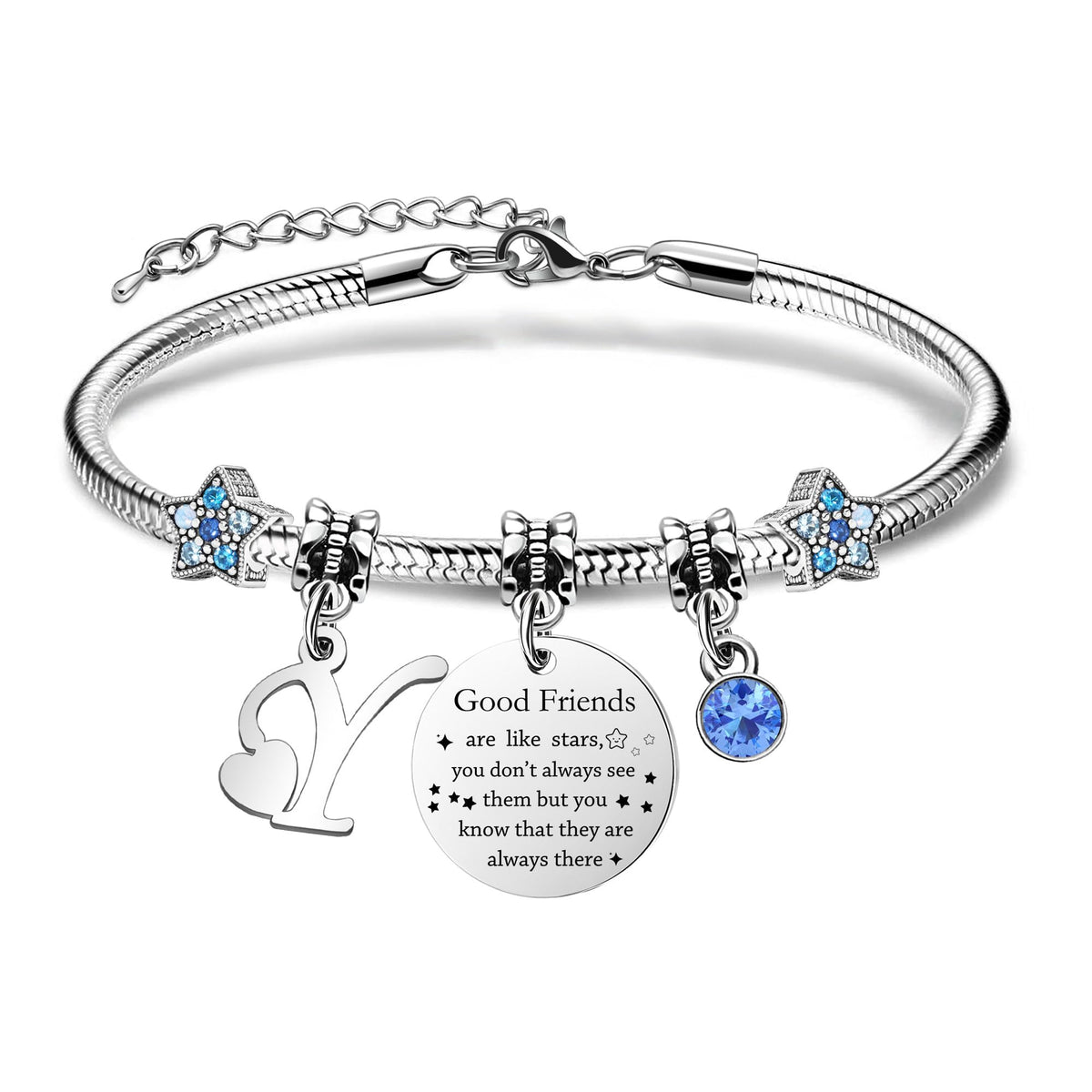 COEROW Women Bracelets with Initial Letters-Personalized Gift for Good Friends,Friendship Starfish Bracelet and Girls Bracelets -Name Bracelets Give BFF Sister Colleague Daughter Jewellery (Y)