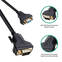 BENFEI VGA extension cable, VGA Male to Female Cable,1.8 Meter/6 Feet