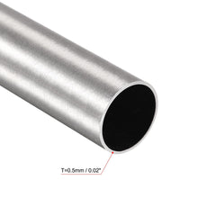 sourcing map 304 Stainless Steel Round Tube 12mm OD 0.5mm Wall Thickness 300mm Length 2 Pcs