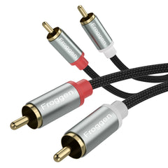 RCA Cables, Phono to Phono Cable Froggen 2 RCA Cable Male to Male Audio Cable phono leads rca to rca cable red and white audio cable for Speaker, AMP, Turntable, Receiver, Home Theater, Subwoofer