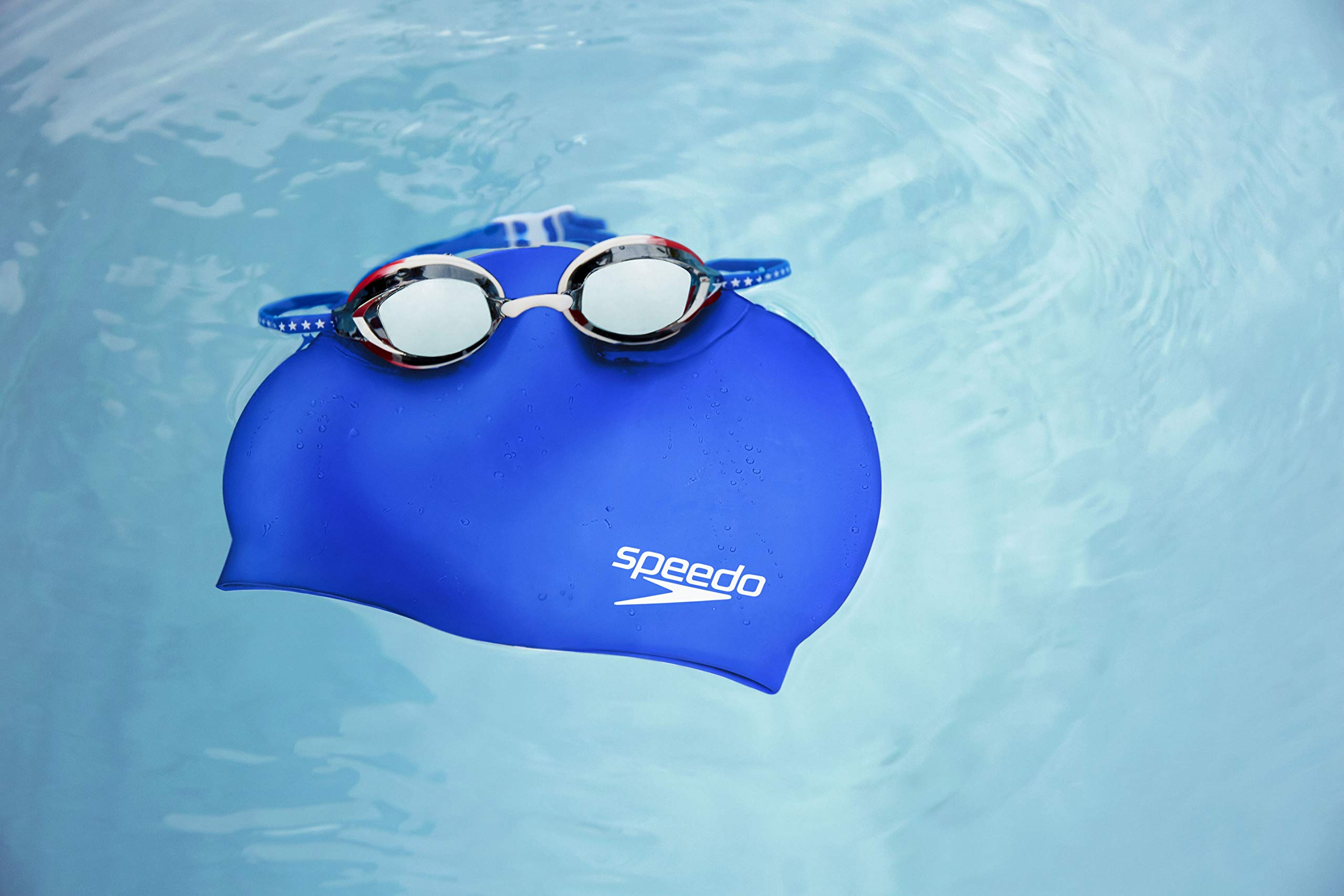 Speedo Unisex Silicone Swim Cap, Blue Sky, One Size EU