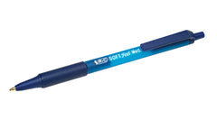 BIC Soft Feel Clic Grip Pen - Blue, Pack of 3