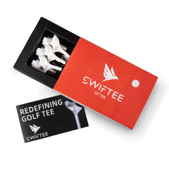 SWIFTEE Premium 10 Degree Golf Tees for Driver or Iron - Help Reduce Spin & Slice, Improve Distance & Precision (Pack of 10 Tees) (White, 83mm)