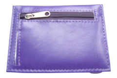 Lorenz Leather Effect Grained PU Bus Pass Cover Holder with Zip up Coin Pocket (Purple)