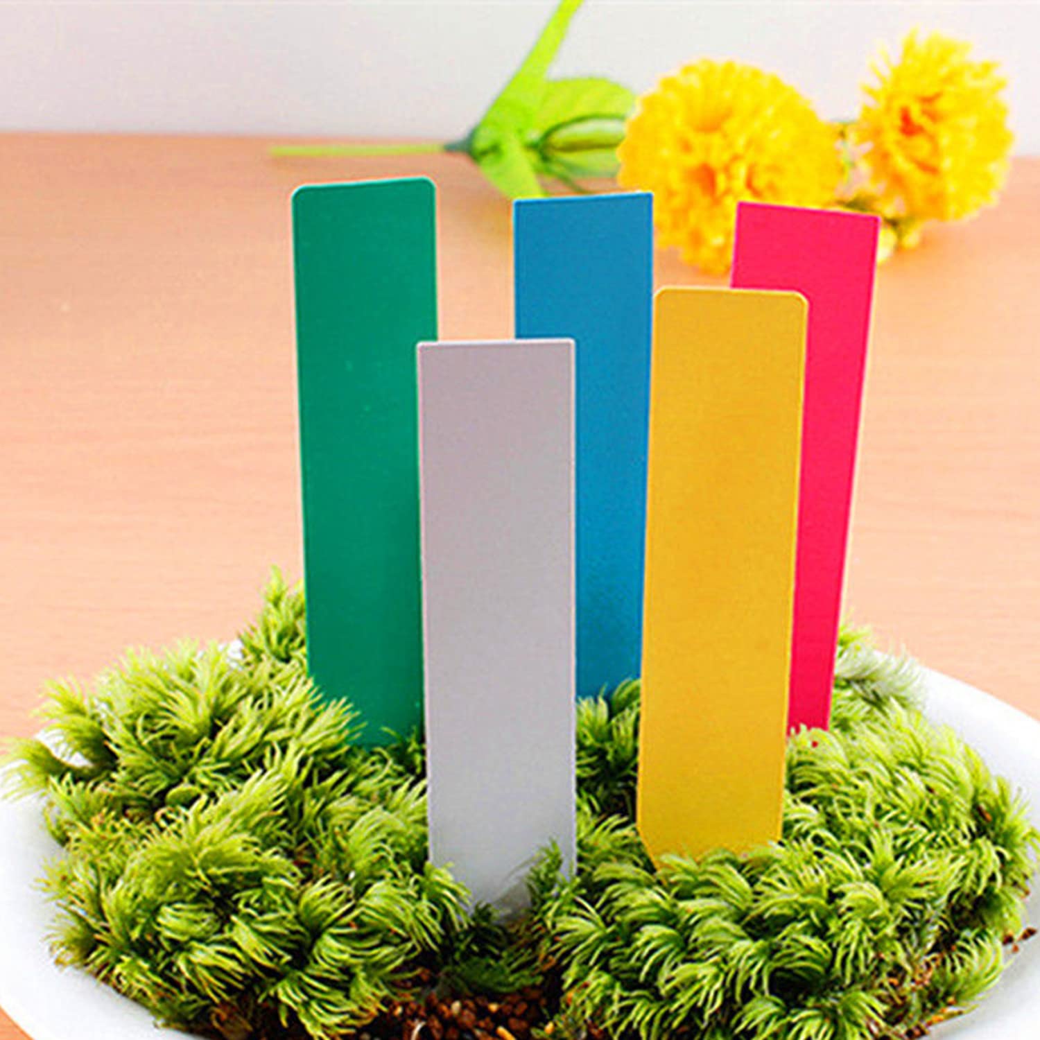 300pcs Plant Labels, 4 Inch Plastic Plant Name Tags with Bonus Permanet Marking Pen for Seedlings Garden Labels Markers Nursery Plant Tags Labels Plant Markers for Outdoor.