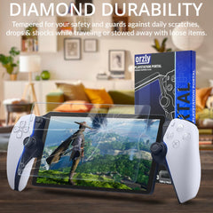 Orzly Glass Screen Protector for Playstation Portal Remote Player Handheld Accessories (Pack of 4) - Tempered Glass Life time Edition